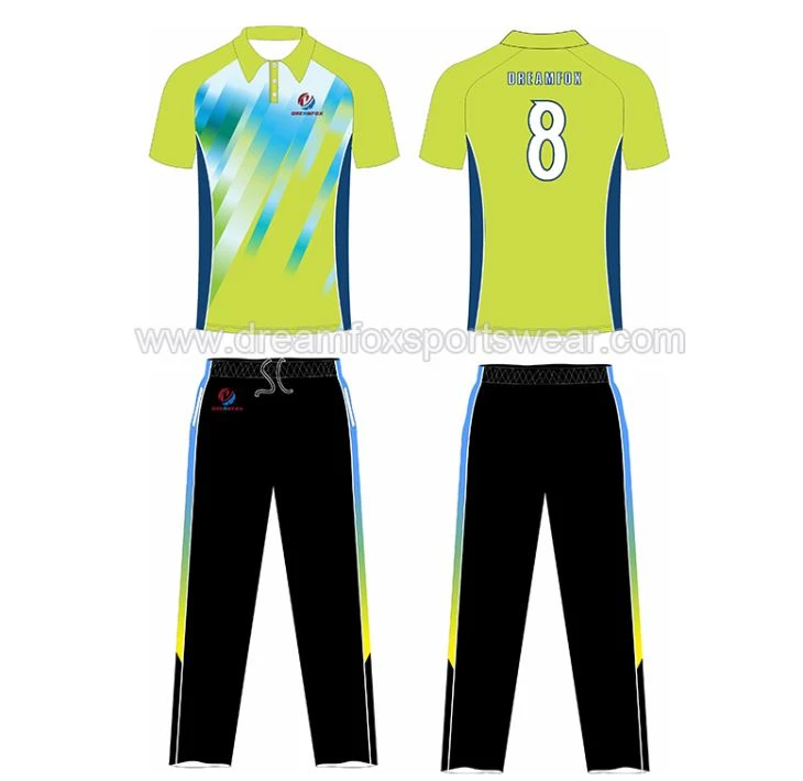 Micro Polyester Fabric Dry Fit Custom Sublimated Cricket Jersey Sports Jersey
